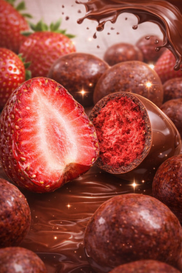 Хрустящая клубника в шоколаде