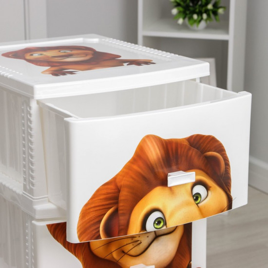 Комод детский 4-х секционный «Лев»