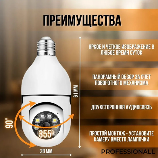 Камера видеонаблюдения Saffi Wi-Fi круговая