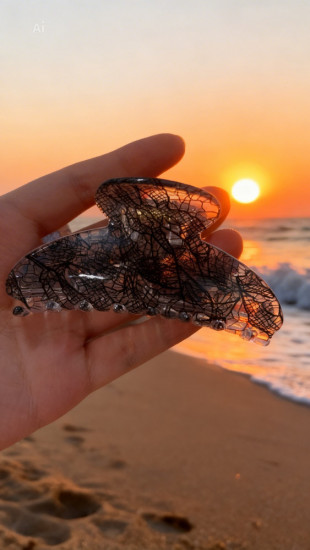 Заколка-крабик «Кружева»