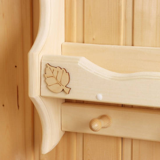 Полка-вешалка для бани и сауны «Волна»