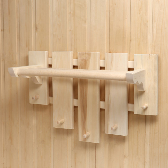 Полка-вешалка для бани и сауны