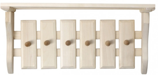 Полка-вешалка для бани и сауны