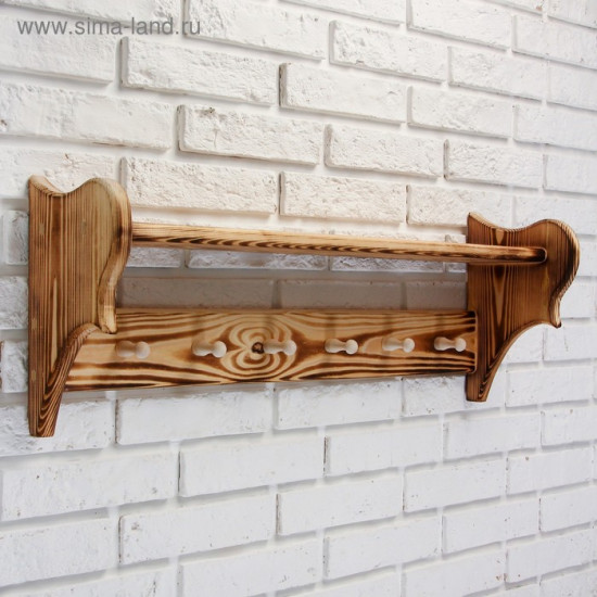 Полка-вешалка для бани и сауны