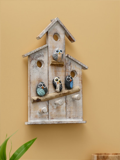 Вешалка «Скворечник с воробьями»