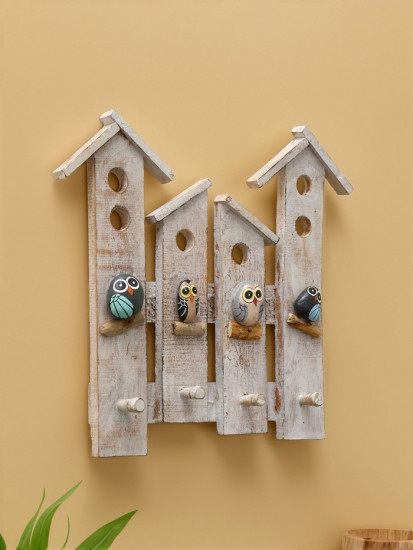 Вешалка «Скворечник с воробьями»