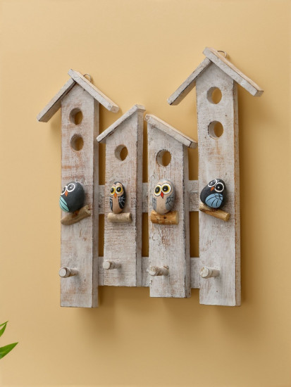 Вешалка «Скворечник с воробьями»