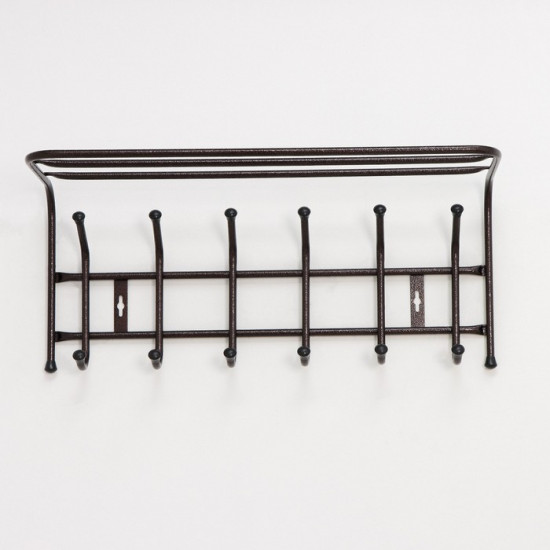 Вешалка настенная с полкой