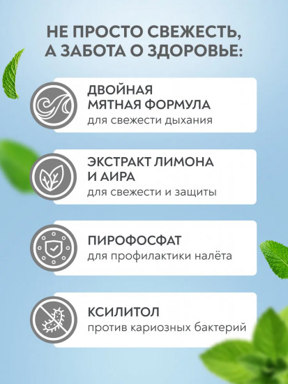 Спрей для полости рта освежающий со вкусом свежей мяты «Smokers. Естественная белизна»