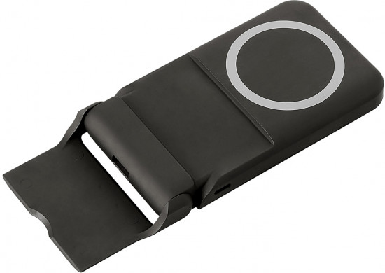 Внешний аккумулятор беспроводной с подсветкой лого и подставкой «Magflash»