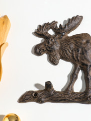 Крючки декоративные «Лось на бревне» - Фото 2