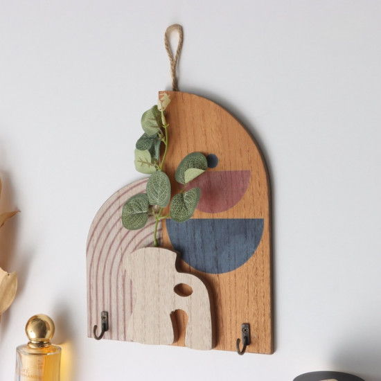 Настенные крючки декоративные «Абстракция с цветком»