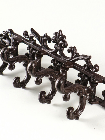 Настенные крючки декоративные «Геральдическая лилия с листьями»