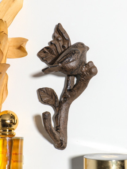 Крючок декоративный «Воробушек на веточке»