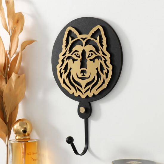 Настенный крючок декоративный «Волк»