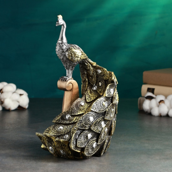 Подставка для бутылки «Павлин с хвостом»