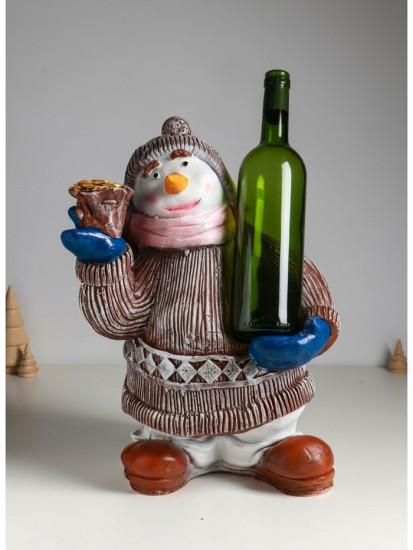 Подставка для бутылки «Снеговик»