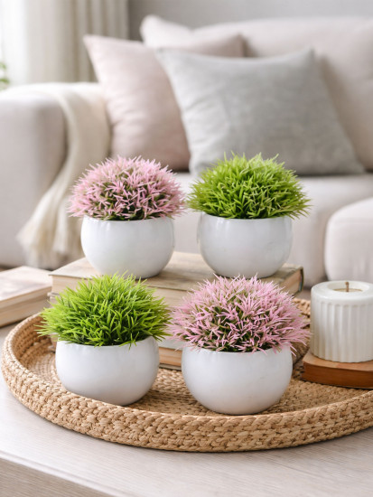 Набор искусственных растений в кашпо