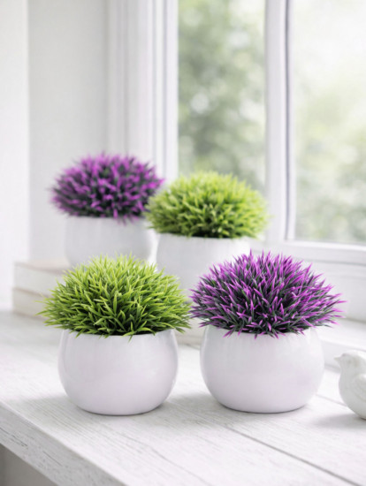 Набор искусственных растений в кашпо