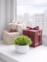 Набор искусственных растений в кашпо - Фото 4