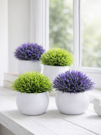 Набор искусственных растений в кашпо