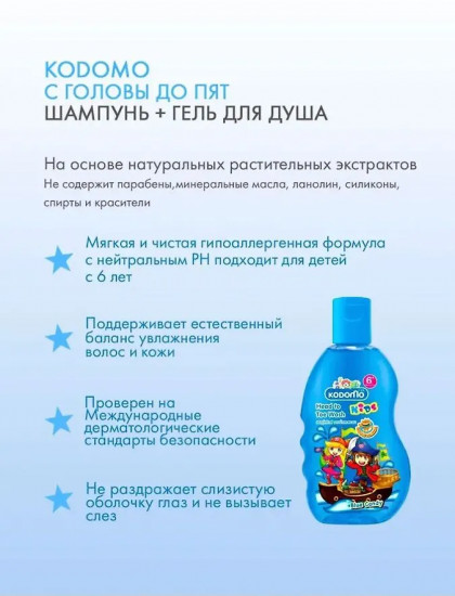 Шампунь-гель для волос и тела детский Blue candy «От макушки до пяточек. Мармеладный»