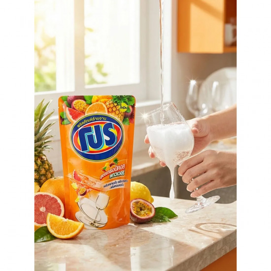 Средство для мытья посуды с ароматом тропических фруктов