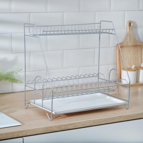 Сушилка для посуды с поддоном 2-х ярусная