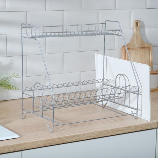 Сушилка для посуды с поддоном 2-х ярусная