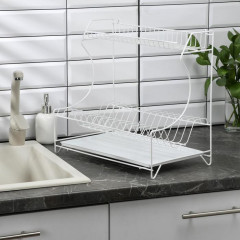 Сушилка для посуды с поддоном 2-х ярусная - Фото 1