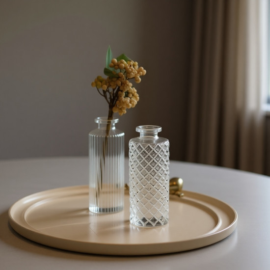Набор стеклянных мини-ваз для декора и цветов «Дуэт фактур»