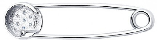 Брошь из серебра с фианитами