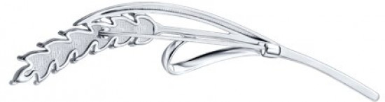 Брошь из серебра с фианитами