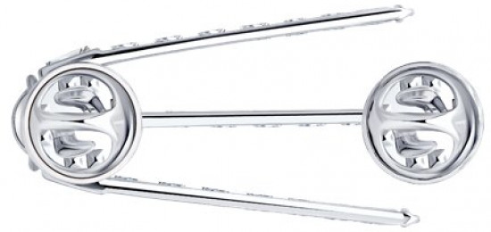 Брошь из серебра с фианитами