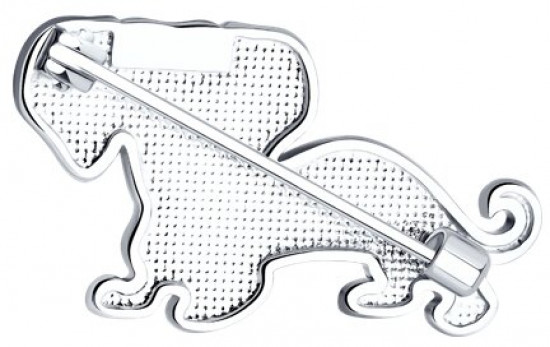 Брошь из серебра с эмалью