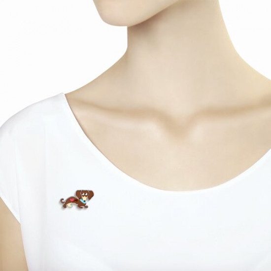 Брошь из серебра с эмалью