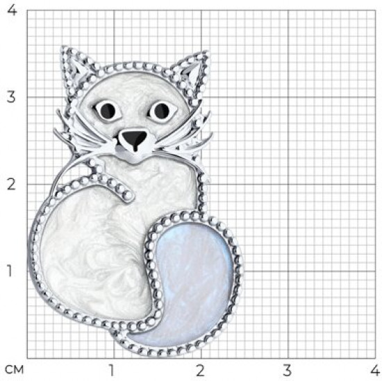 Брошь из серебра с эмалью