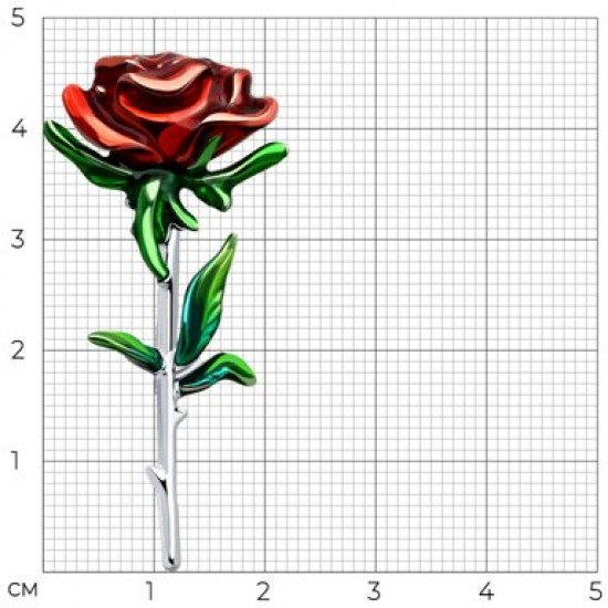 Брошь из серебра с эмалью