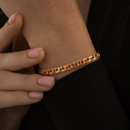 Браслет из серебра с алмазной гранью