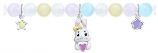 Браслет из серебра с кварцитом и эмалью