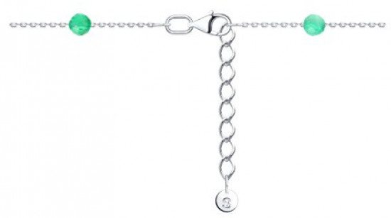 Браслет из серебра с агатами