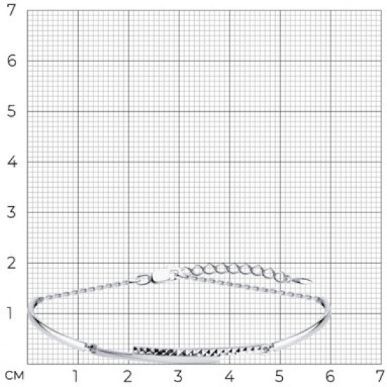 Браслет из серебра с алмазной гранью