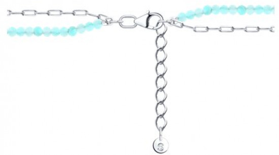 Браслет из серебра с амазонитом