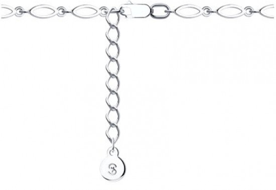 Браслет из серебра с аметистами и фианитами