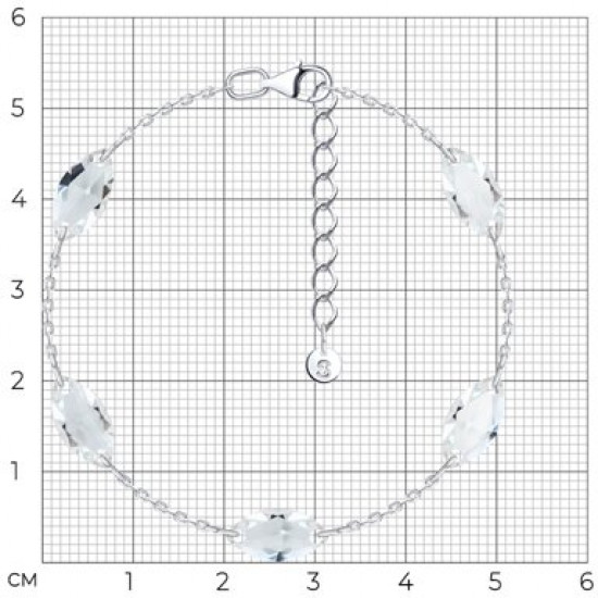 Браслет из серебра с нанокристаллами