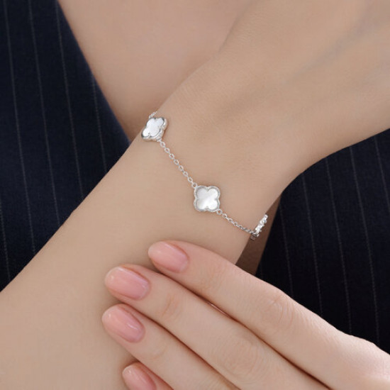 Браслет из серебра с перламутром