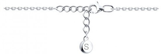 Браслет из серебра с перламутром и фианитами