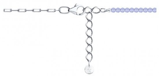 Браслет из серебра с танзанитами