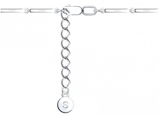 Браслет из серебра с топазами и фианитами