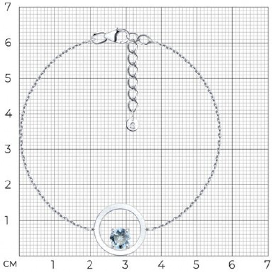 Браслет из серебра с топазом
